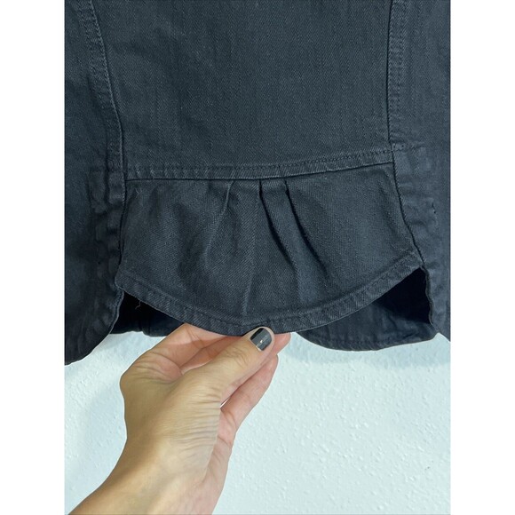 Vtg Blazer Jean Jacket Womens XS Black Denim Double Button Faux Pockets Y2K 90s‎ - Picture 11 of 15
